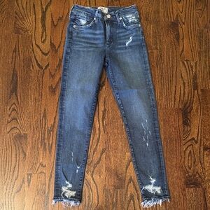 Agolde Distressed Blue Skinny Jeans